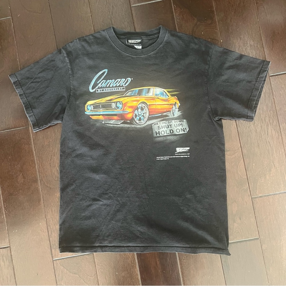 Vintage Chevrolet Camaro T-Shirt GM Mens Large Wicked Metal Black Muscle Car